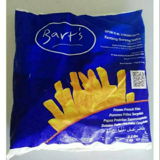 

Kentang shoestring kk mydibel Bart's aviko
