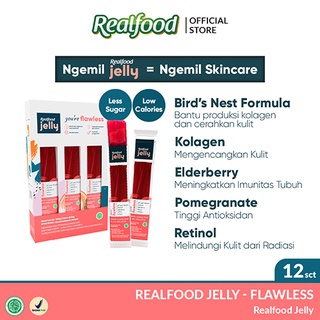 Realfood Flawless Jelly Formulasi Sarang Burung Walet, Kolagen, 1 pcs (satuan) Real food jelly agar
