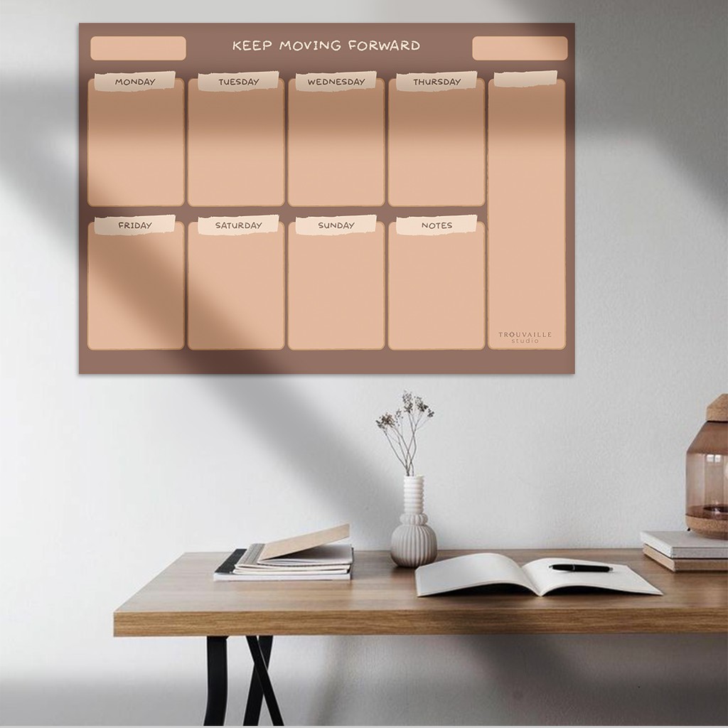 

TROUVAILLE STUDIO Wall Planner / Weekly Plan / Schedule Board / Papan Jadwal A2