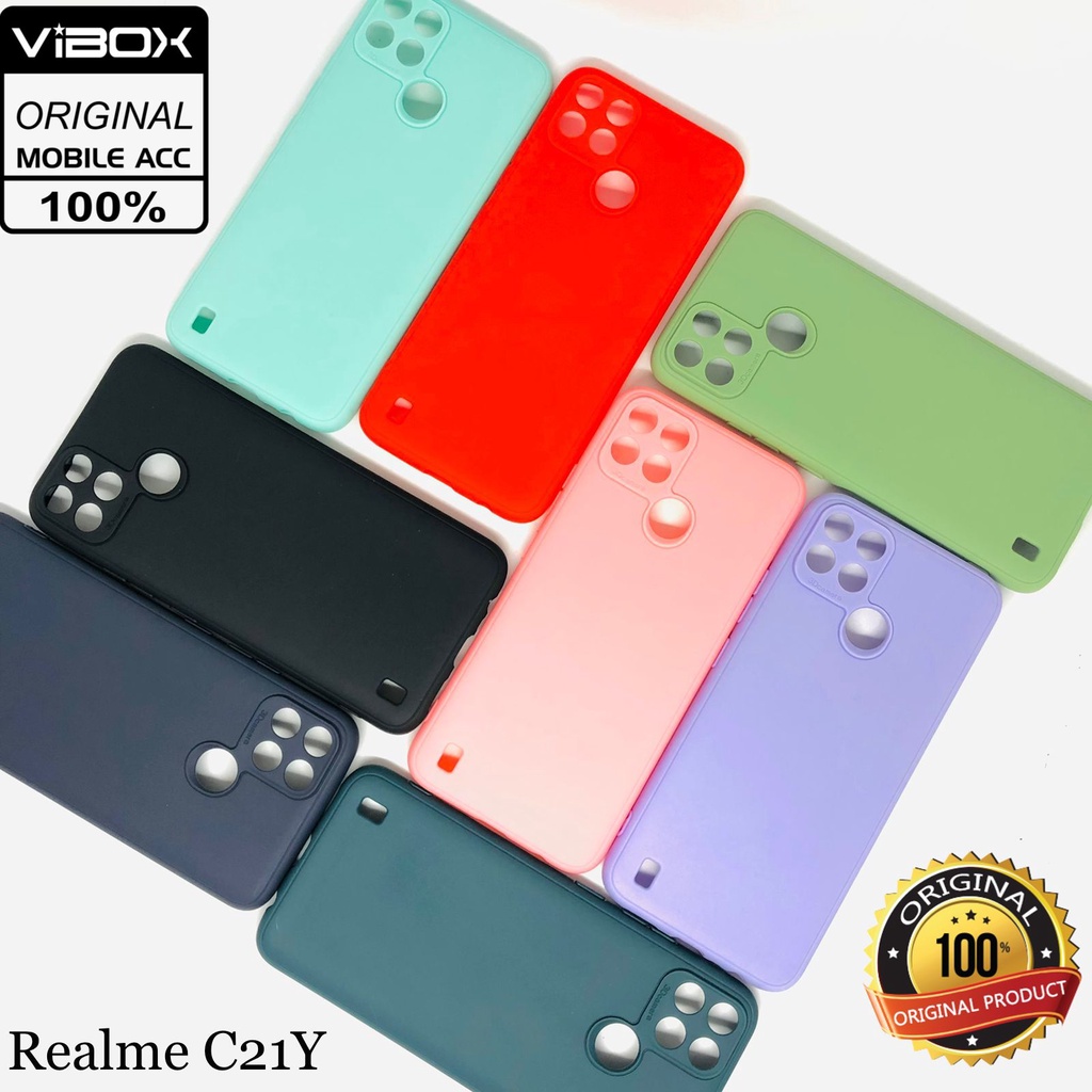 SLIM MATTE CASE FULL COVER CASE MACARON REALME 9I C21Y SILICON TPU 4D REALME 5/7/C11/C12/C15/C21