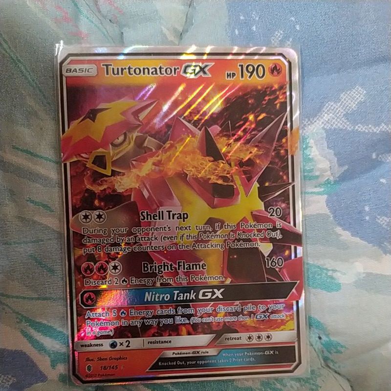 kartu pokemon Sun and Moon turtonator gx