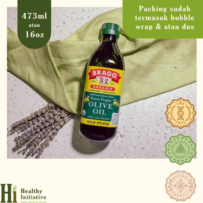 

READY COD Bragg Organic Extra Virgin Olive Oil 473 mL / 16 OZ MURAH