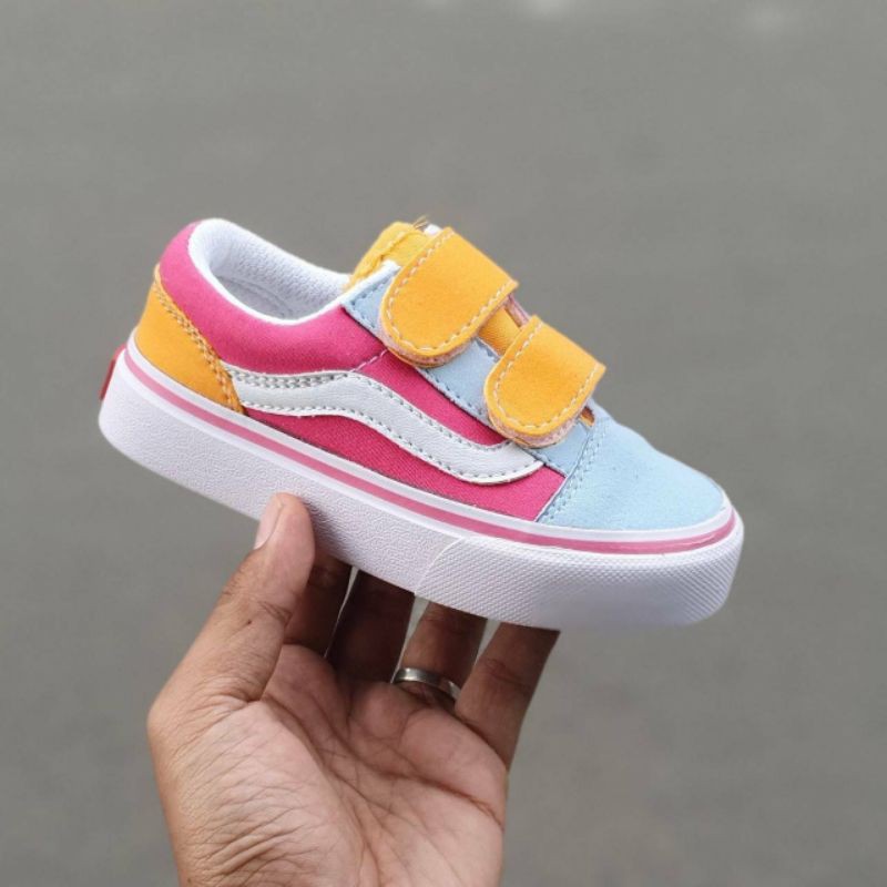 SEPATU VANS KIDS ANAK OLD SKOOL PEREKAT SIZE 16-35