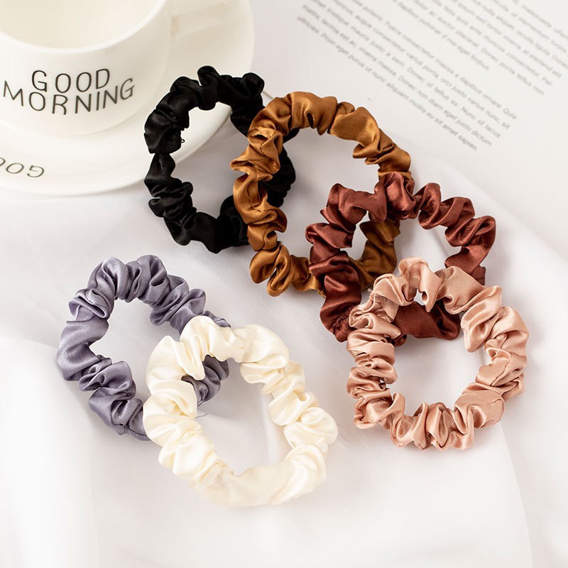 SALE !! VANILLESHOP - Ikat Rambut Wanita Mini 6 In 1 Ikat Rambut Scrunchie Set Isi 6 Pcs Kunciran Velvet