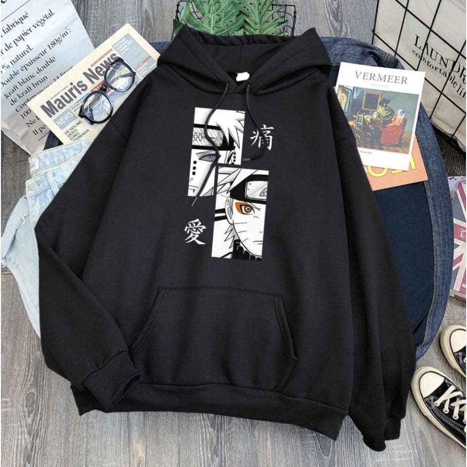 PAIN Naruto  Jumper Hoodie II Sweater Hoodie Anime II Sweter Oblong Topi II SIZE M - XL ( Pria &amp; Wanita / Anak &amp; Dewasa )