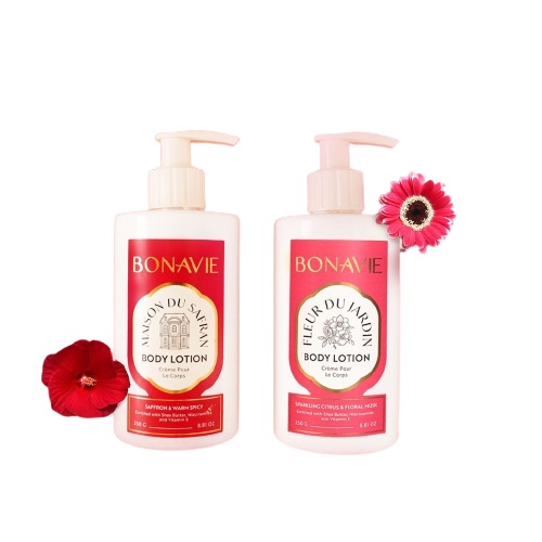 BONAVIE Body Lotion Package Fleur du Jardin &amp; Maison du Safran