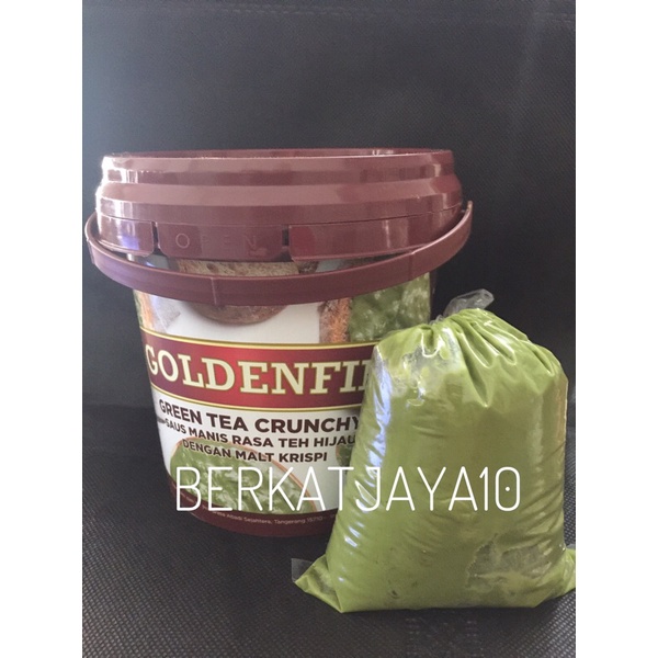 

Goldenfil Green Tea Crunchy repack 250gr Saus Manis Rasa Teh Hijau