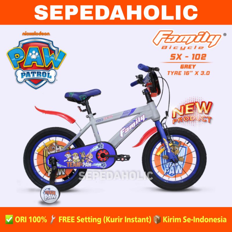 [EKA JAYA SEPEDA] Sepeda Anak Laki BMX FAMILY PAW PATROLS Ukuran 12 16 Inch