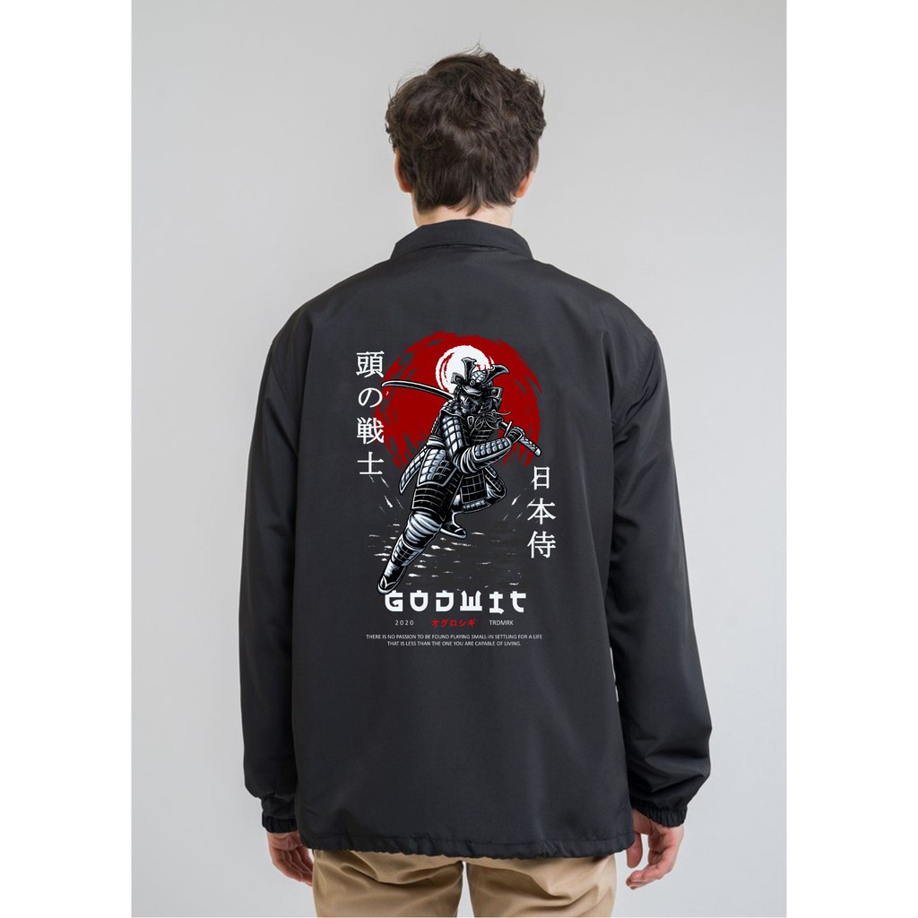 Jaket Coach Japan - Jaket Pria Parasut Anti Angin Jaket Windbreaker GODWIT Japan Samurai CH.014