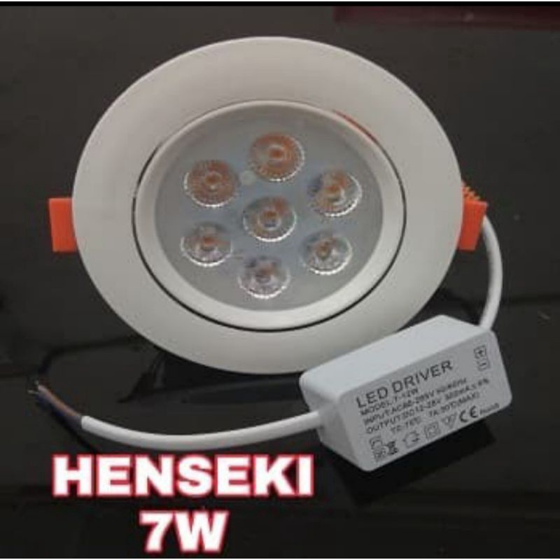 Lampu Downlight LED 7mata 7watt HENSEKI 