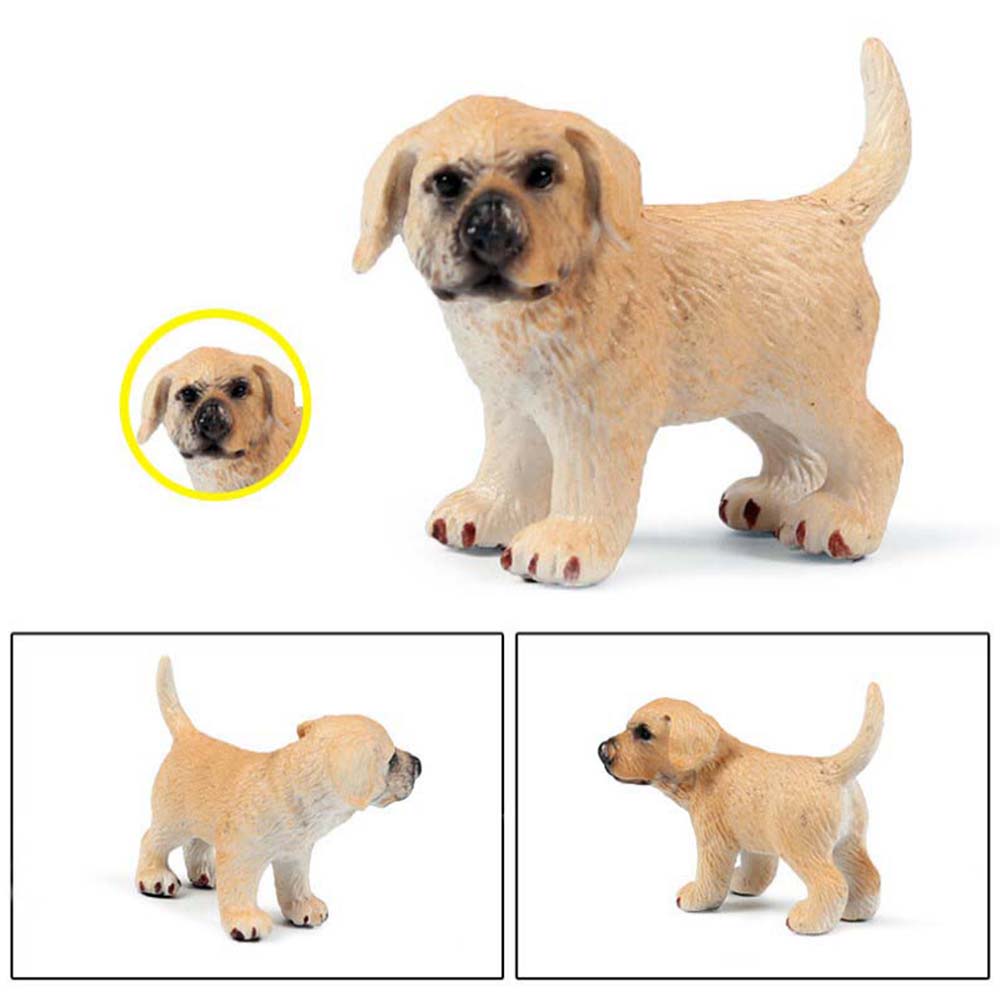 REBUY Mini Animal Model Kids Toys Ornaments Miniature Gift Craft Farm Pug Dog Hound Decoration Figurines