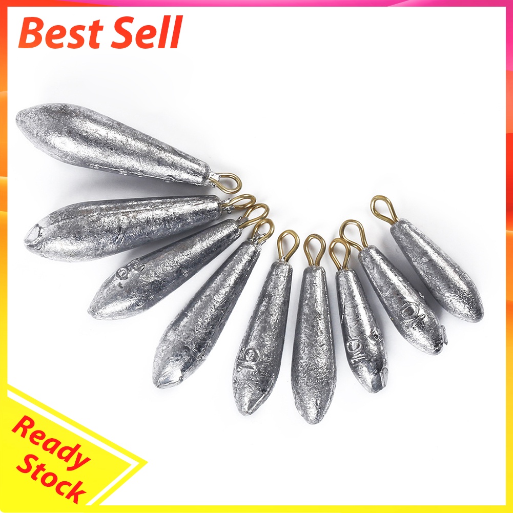 5x 10g-50g Weight Sinker Bullet Pendant Connector Fishing Tackle Accessory