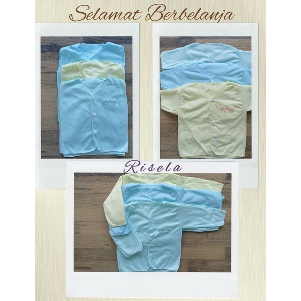 6 Pcs Baju bayi polos/ Baju bayi baru lahir tanpa lengan/ Baju bayi Newborn lengan pendek/ Baju bayi lengan panjang