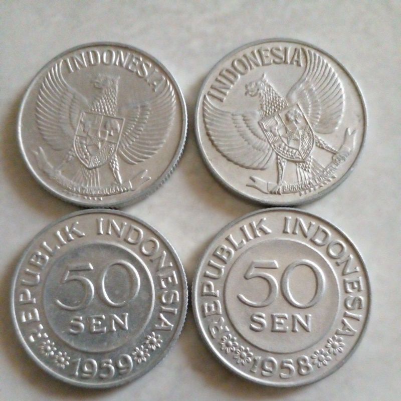 bisa cod UANG RUPIAh 50 sen jaman dulu tahun 1959
