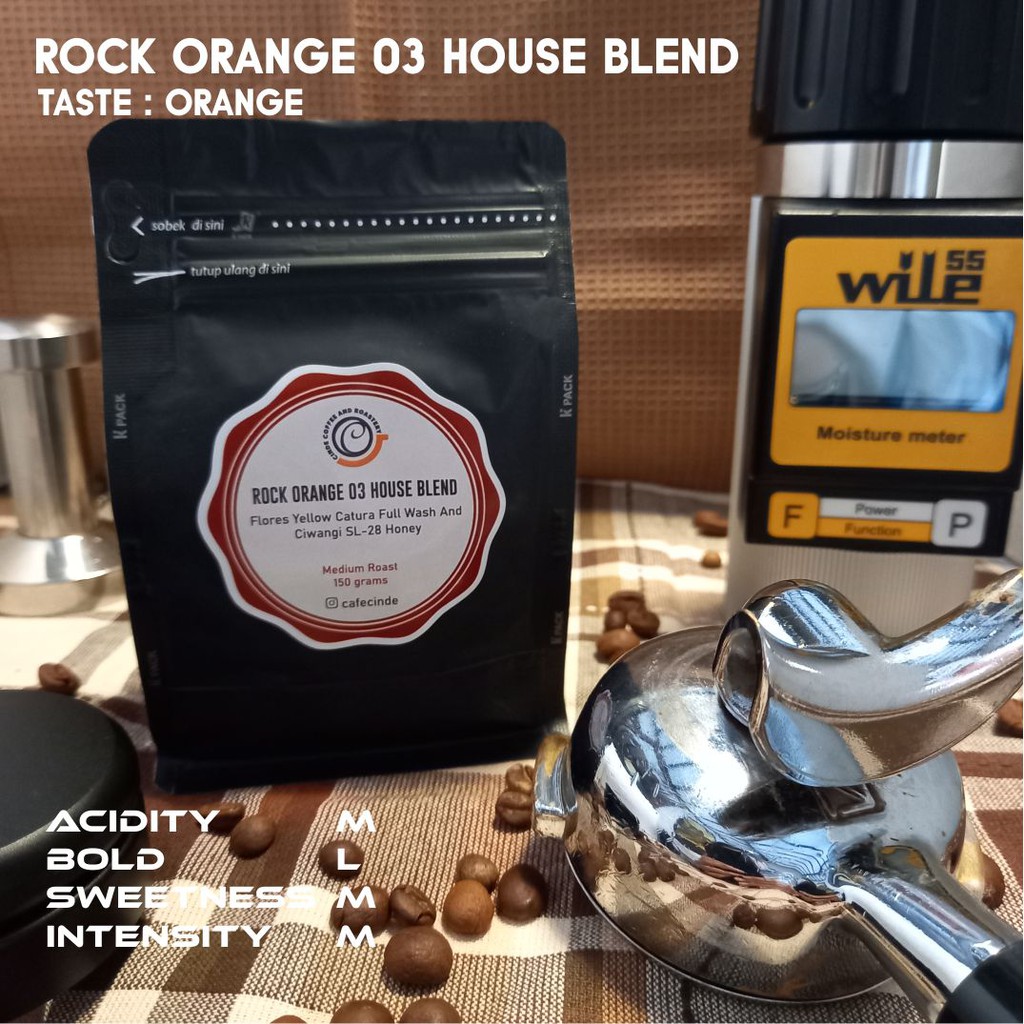 

COFFEE HOUSE BLEND ARABICA ROCK ORANGE 03 150 GR