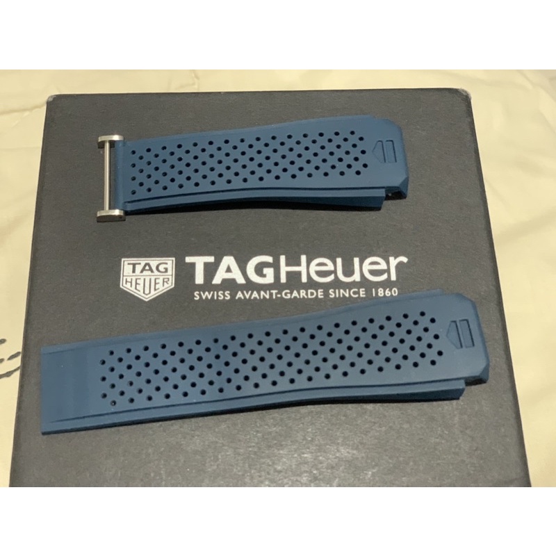 Blue RUBBER Strap FOR TAG HEUER MODULAR CONNECTED 45mm