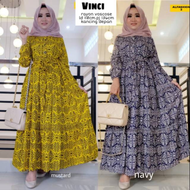 Vinci Maxy Dress Rayon Viscose Busui