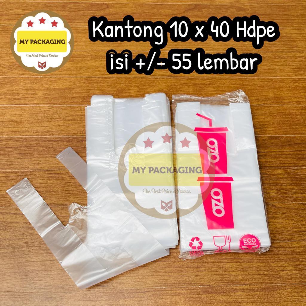 Kantong plastik BENING HDPE TIPIS 10 x 40cm (2cup) 55pcs/pack Kresek Transparan