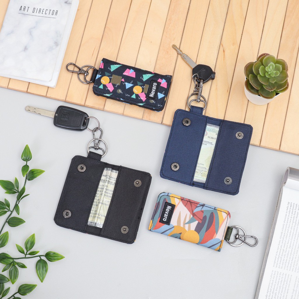 Dompet STNK E-TOLL SIM Mobil Motor Gantungan Kunci Motif Premium Nevaro Keychain GK-02