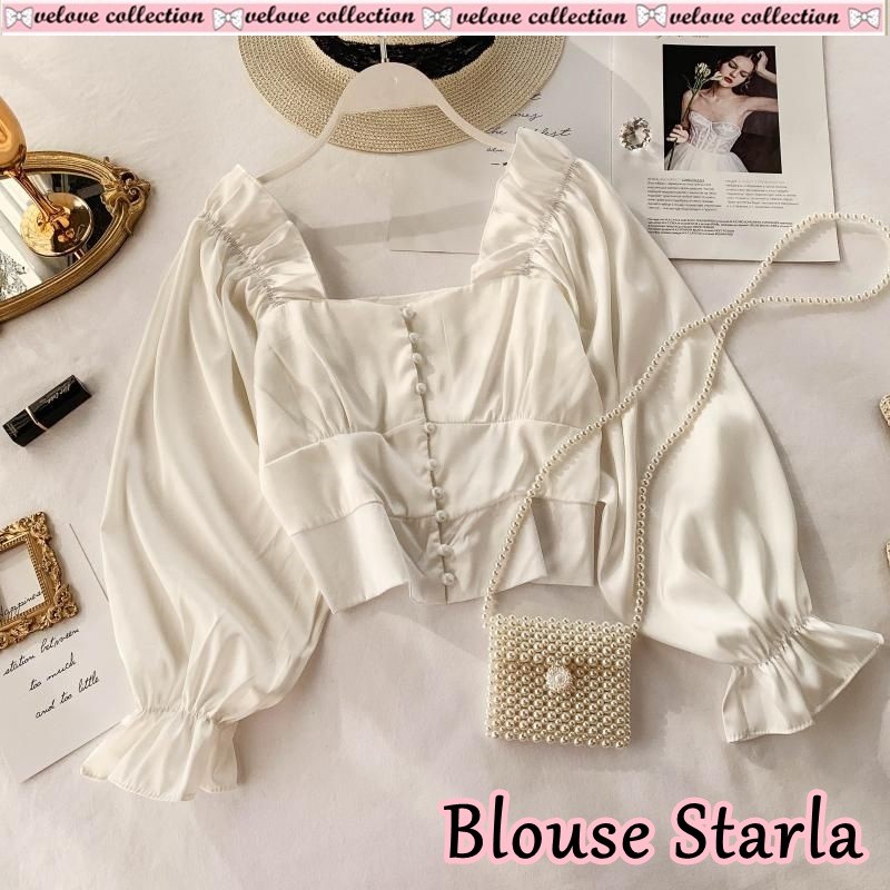 A10 Blouse starla matt woof crepe ld 100cm pj 56cm ld100cm