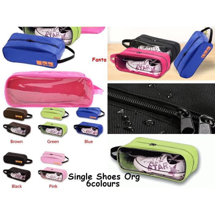 Tas sepatu sandal / shoes bag / tas sepatu olahraga/ shoes organizer - BIRU-SEPATU