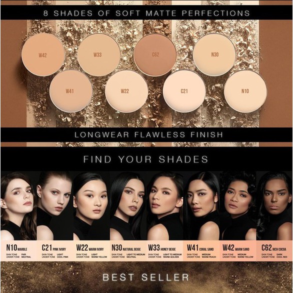 Make Over PowerStay Matte Powder Foundation 12gr (BEDAK)