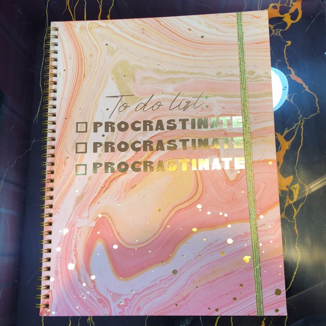 Typo Notebook Typo Book Typo Spinout Notebook Typo A4 Spinout Notebook Pink Orange Marble Gold