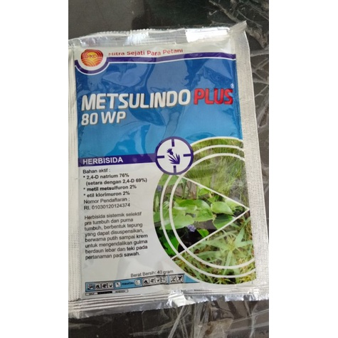 Obat pertanian obat rumput selektif Herbisida  METSULINDO PLUS 80WP