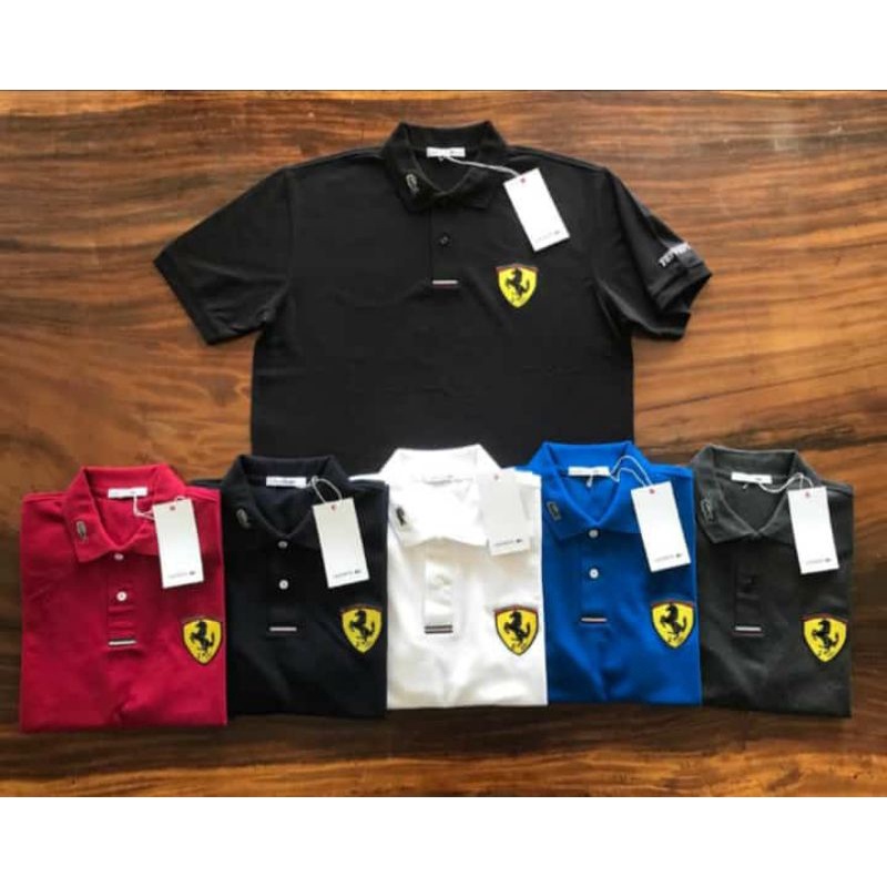 Kaos polo  Ferrari pria kaos kerah import original