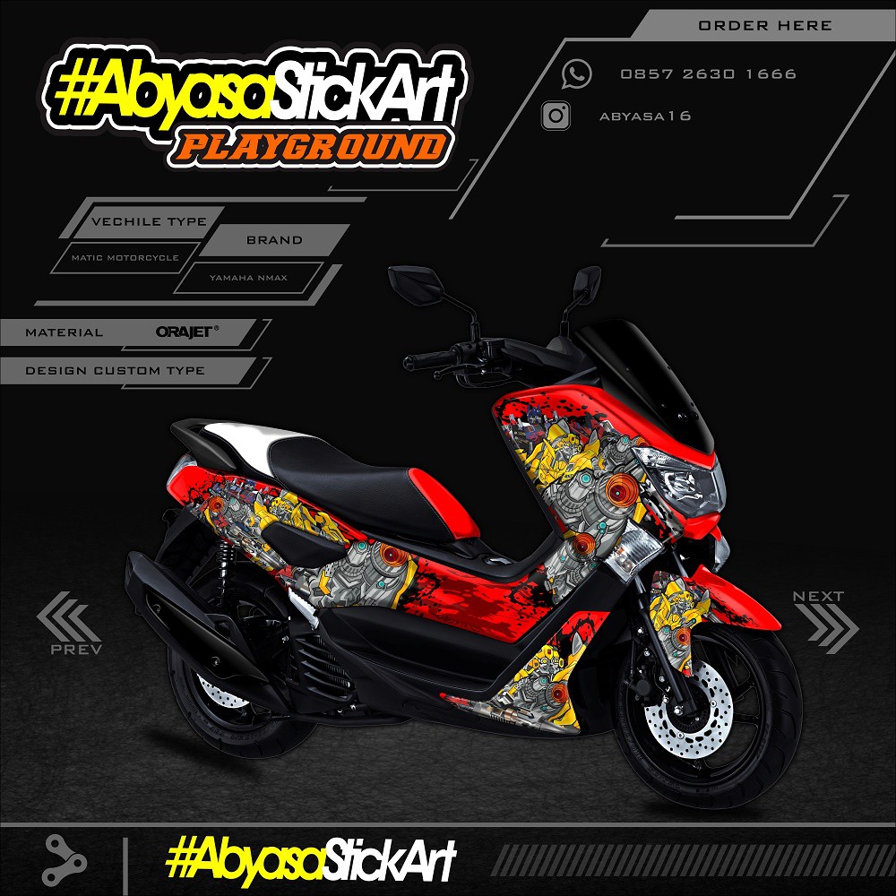 DECAL 3D YAMAHA NMAX - TRANSFORMER