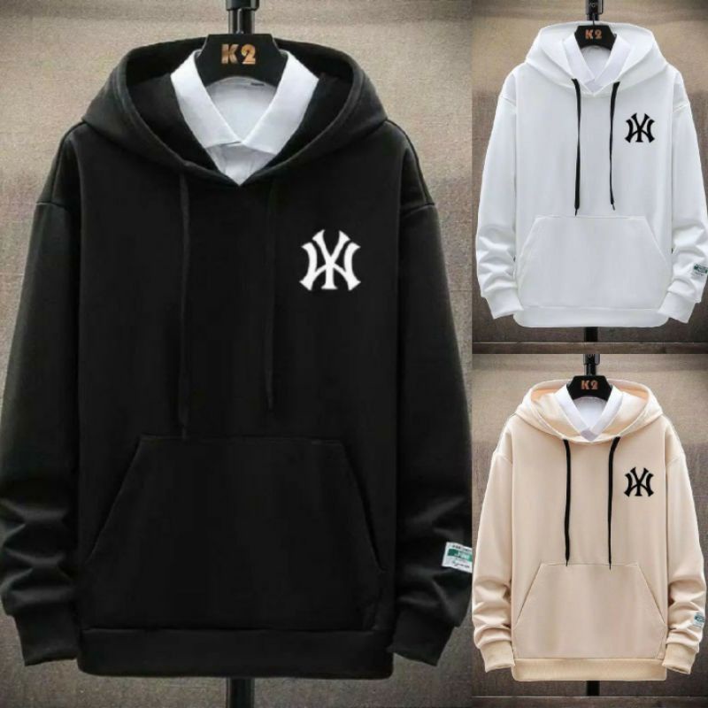 Sweater Cowok Cewek NY Hoodie Pria Wanita Ny Switer logo bordir Termurah