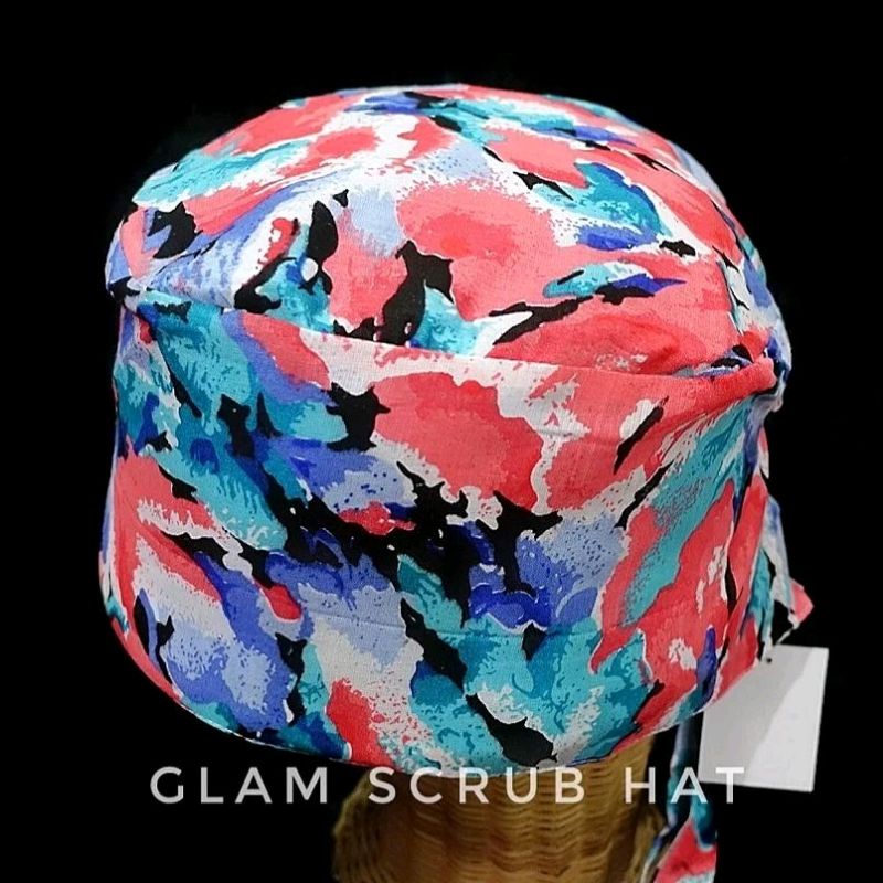 Topi operasi motif - scrub hat - topi bedah - topi dokter/perawat/bidan - baju jaga