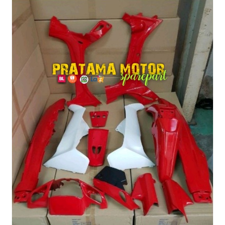 Cover Full Body Halus Yamaha SS Two Merah Putih - Full Body F1zr
