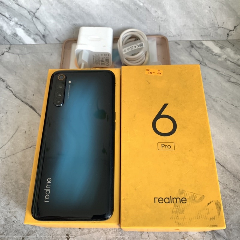 Realme 6 Pro ram 8GB 128GB Biru Kilat Bekas - Fullset Resmi - second