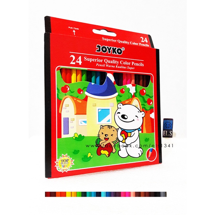 

WARNAPENSIL- JOYKO PENSIL WARNA SET 24 PANJANG -PENSIL WARNA