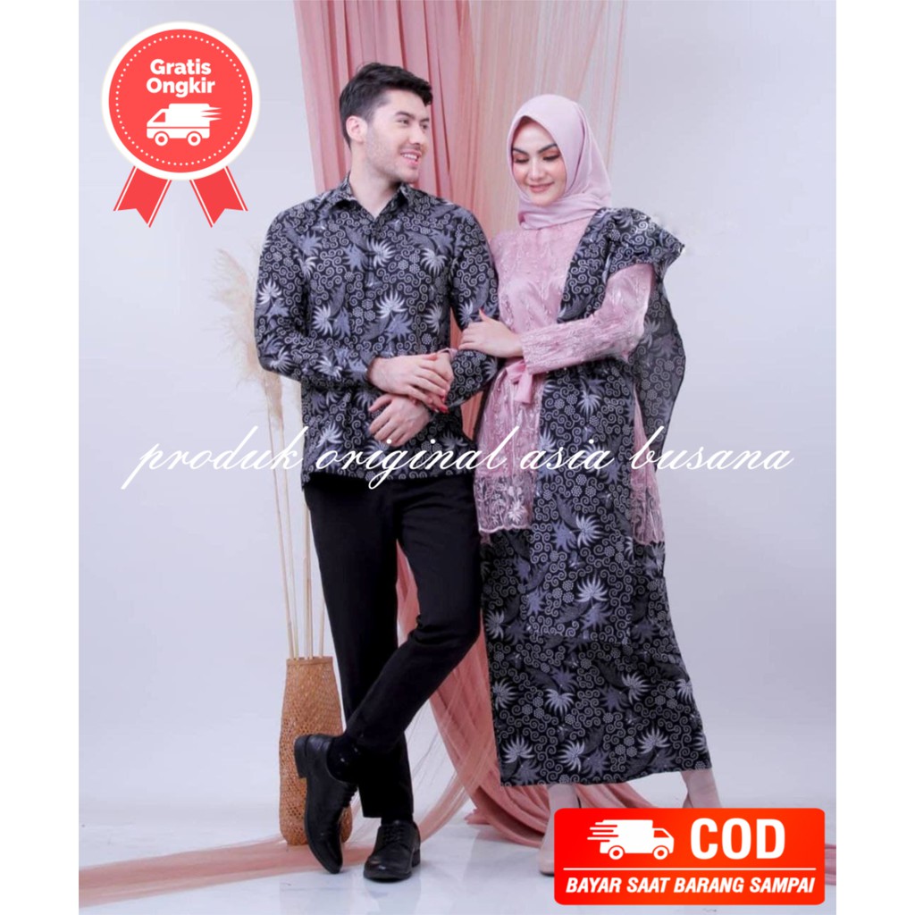 Maura Couple - Sania Ruffle Batik Couple Sabrina Garansi Termurah Shopee - Couple Sabrina