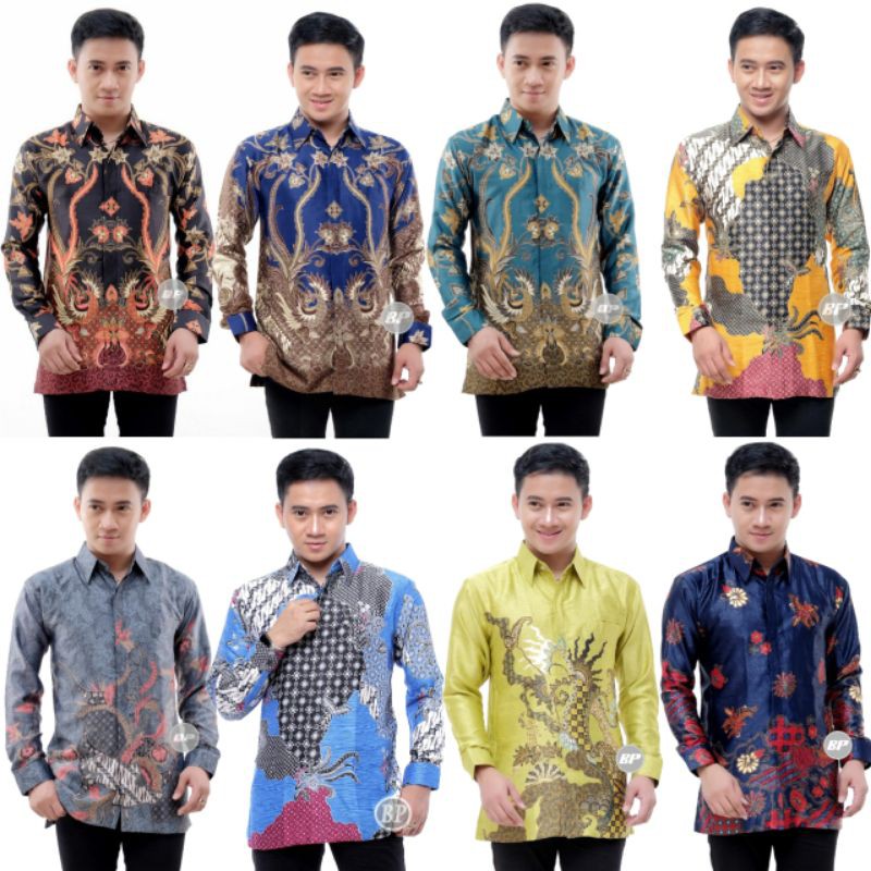 KEMEJA BATIK SEMI SUTRA SILKY BERFURING KANTONG PASPOL DAN BAWAH KANAN KIRI BUSA D PUNDAK PEKALONGAN