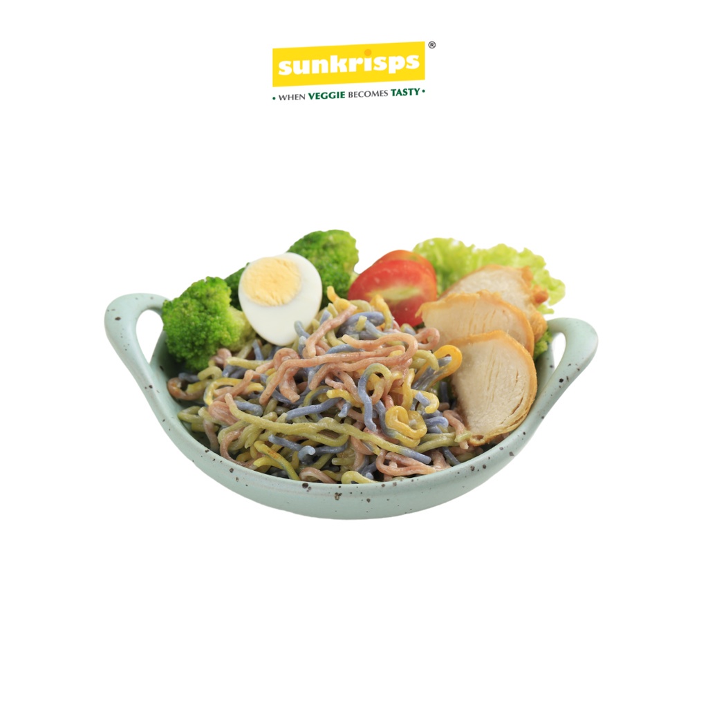 SUNKRISPS Rainbow Noodle 45g - Mie Pelangi - Mi Instan Sehat Rasa Keju Cheese