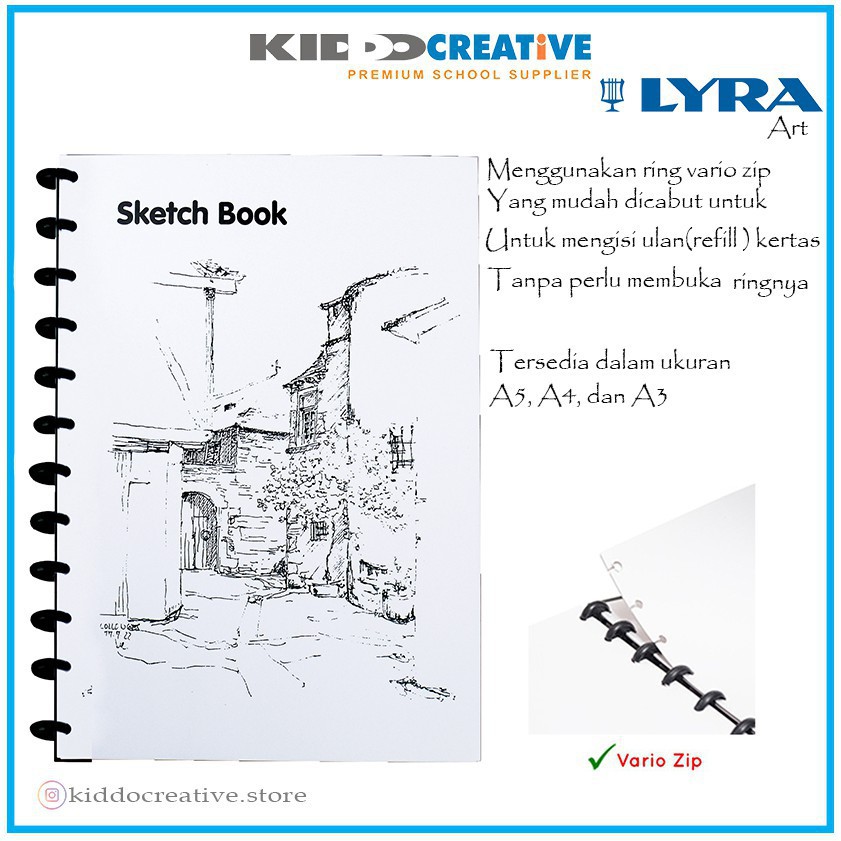 

LYRA SKETCH BOOK A3, A4, A5 W 30 PAGES / REFILL A3, A4, A5 30 SHT