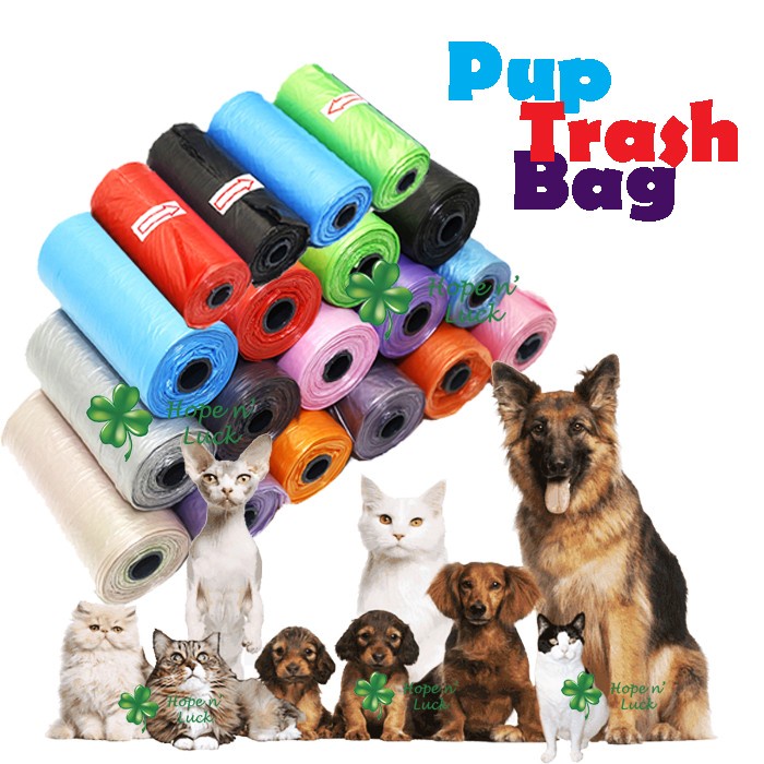 Pet Waste Bag Plastik Pup Poop Kotoran Hewan untuk Anjing Kucing