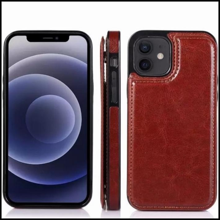 Case Iphone 13 Pro Original Softcase Leather Dompet Lembut