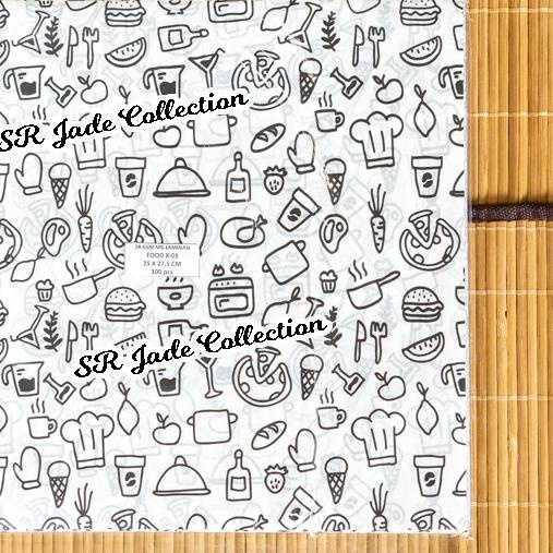 

✦ Kertas Nasi Laminasi 25x27,5 cm Anti Lengket Kertas Burger Wax Paper Wrap Kebab Sandwich ✱