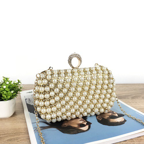 BP0002-gold Tas Pesta Import Wanita Elegan