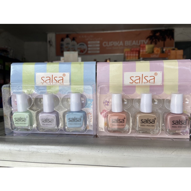 [un] [ harga box isi 3 ] salsa kutek peel off terbaru isi 3 -- kutek halal salsa peel off