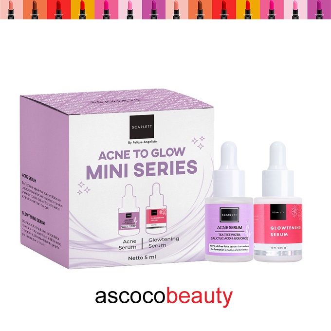 Scarlett Whitening | SERUM Acne Brightly Ever After Glowtening Mini Series ✰ ascocobeauty ✰