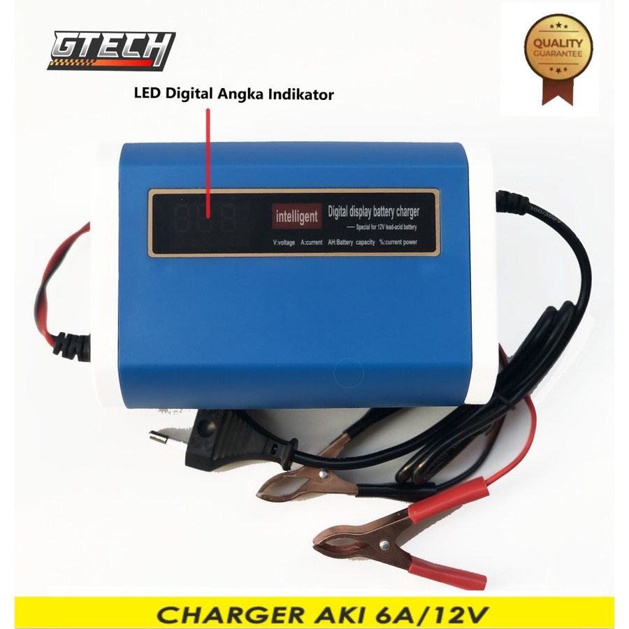 CHARGER Aki 6A 12V Upgrade Dengan fitur baru Cas Aki 6 ampere