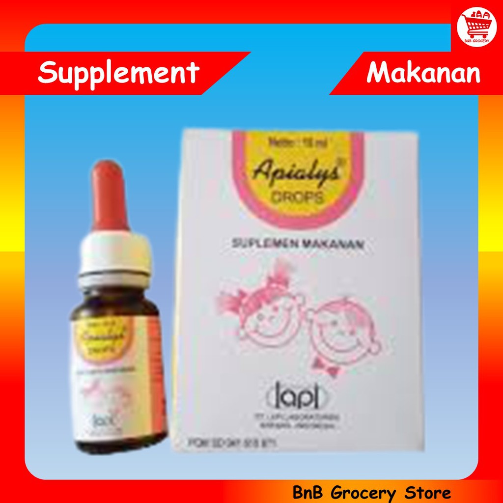 [Terlaris] Vitamin Bayi Apialys Drops 10 ml / Suplemen Bayi / Multivitamin Anak / Nafsu Makan