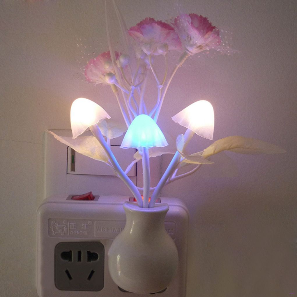 Creative Dream Wall Lamp Mushroom LED Night Light Inductive Plug in Electric Lamp