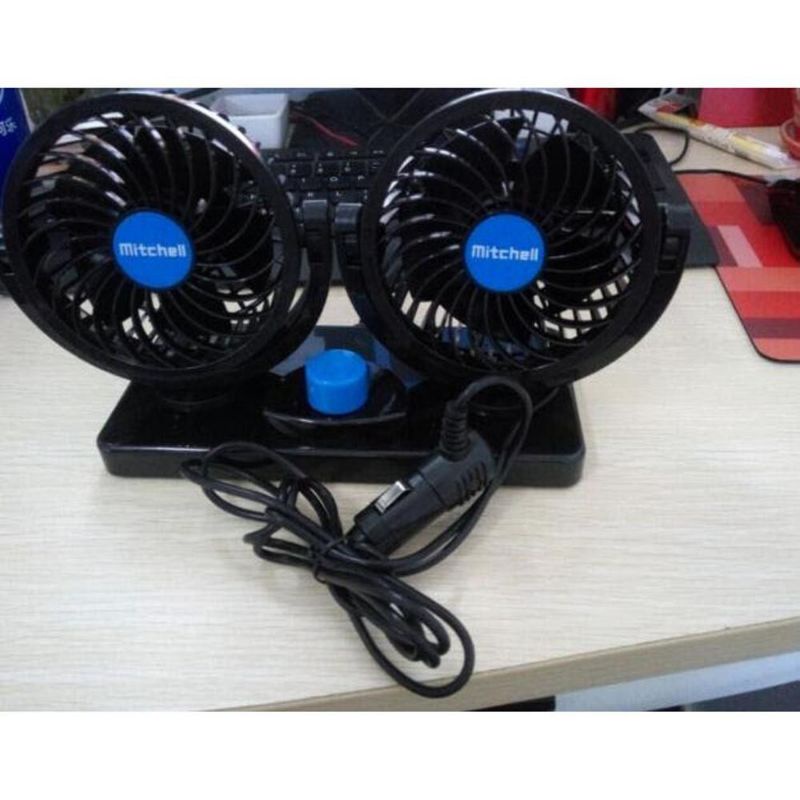 Kipas Angin Mobil 360 DEGRESS Doble Head Fan 12V VOLT