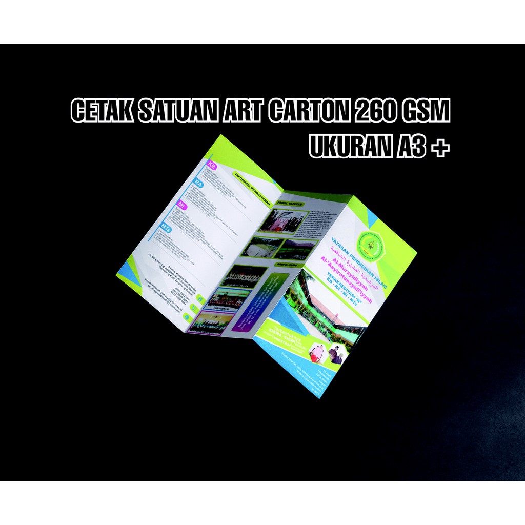 

Cetak Art Carton 260 gsm uk. A3 plus Sudah Potong